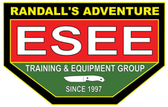ESEE Training and Equipment Group logo with yellow banner reading Randalls Adventure since 1997