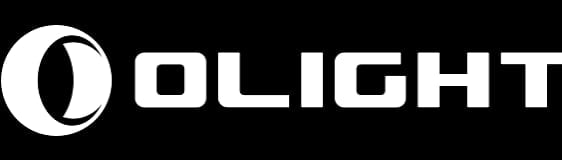 Olight logo featuring a stylized O symbol with white text on black background